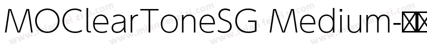 MOClearToneSG Medium字体转换